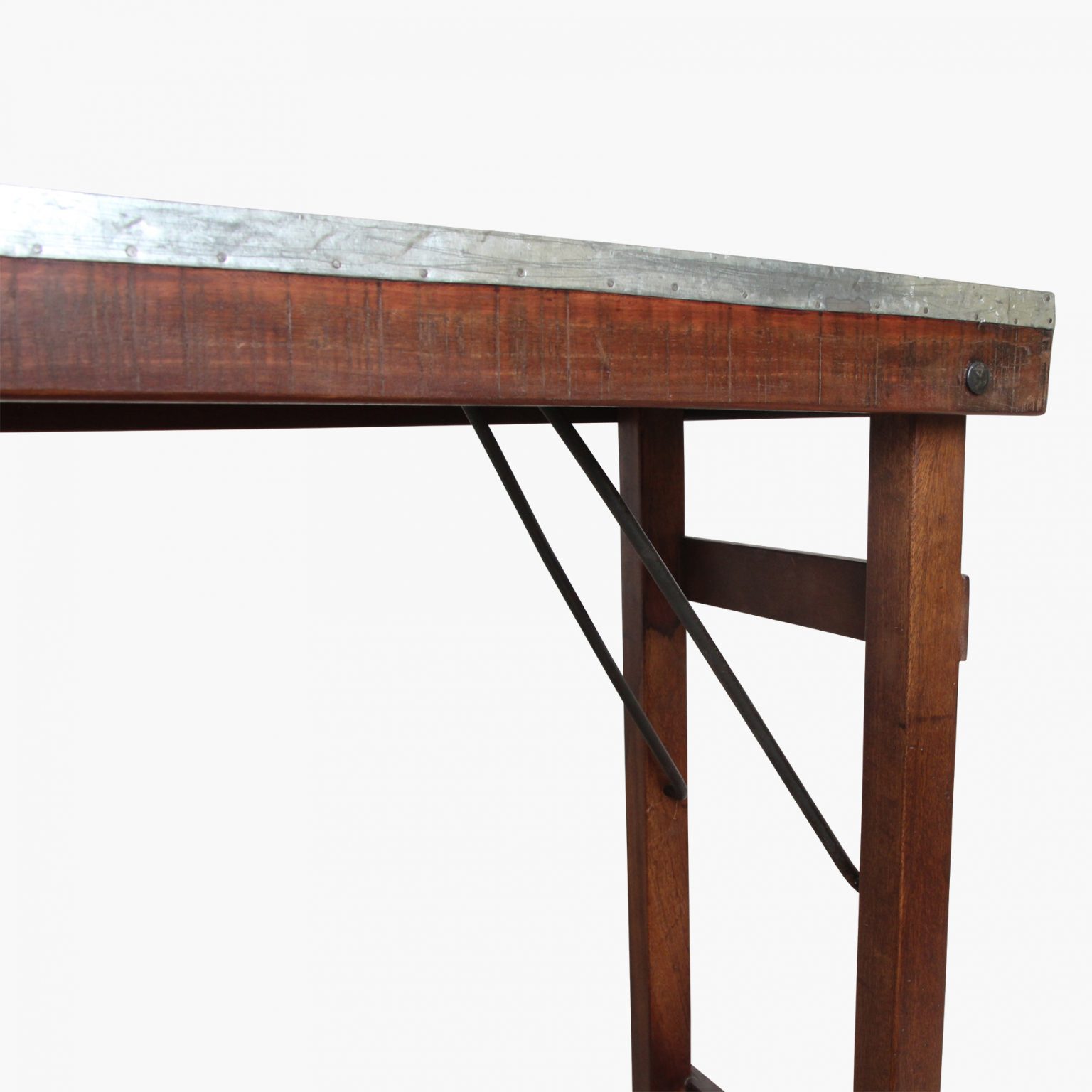 Console tafel met zinken top opklapbaar - Afbeelding 12