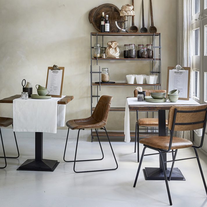 Leather dining chairs