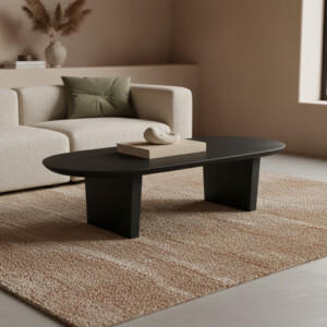 Bullnose coffee table black