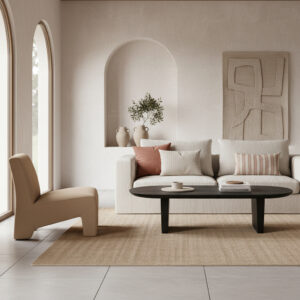 Bullnose coffee table black