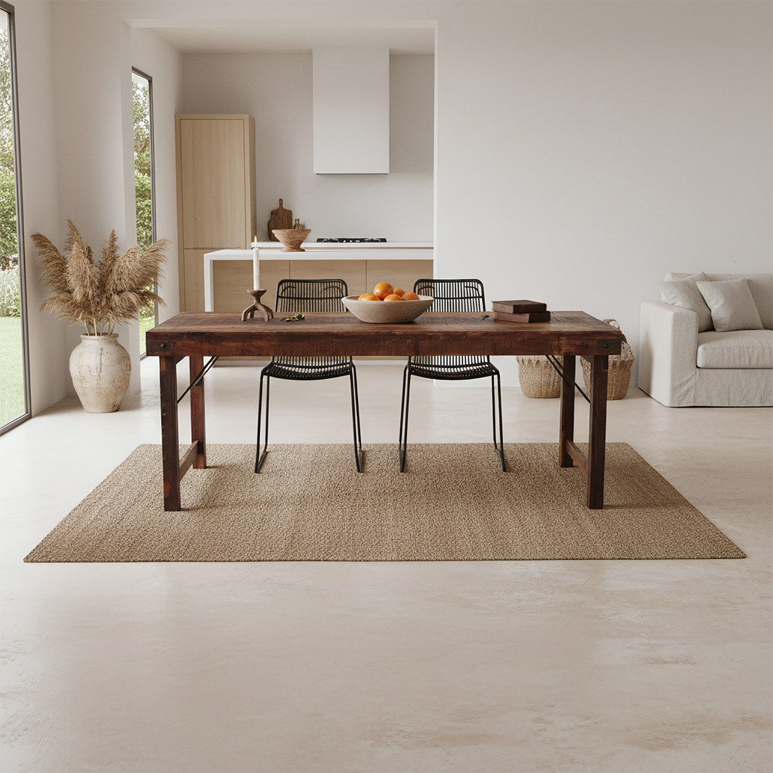 Eettafel bruin XL opklapbaar - Afbeelding 2