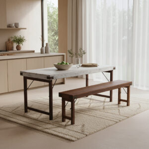 Dining table folding white