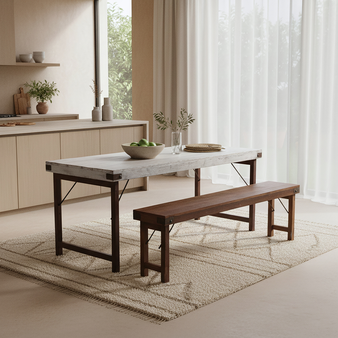 Eettafel wit opklapbaar