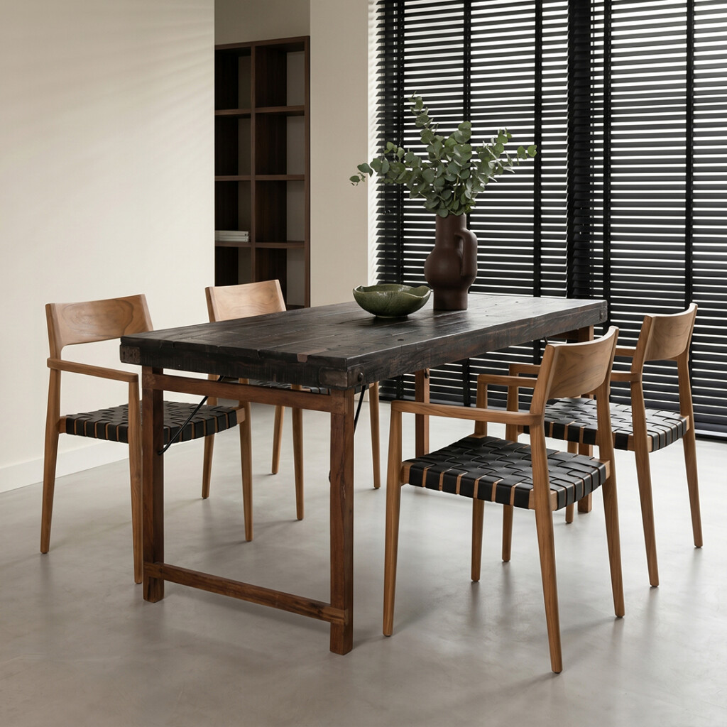 Dining table folding black