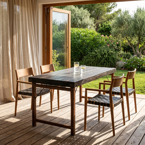 Eettafel zwart opklapbaar