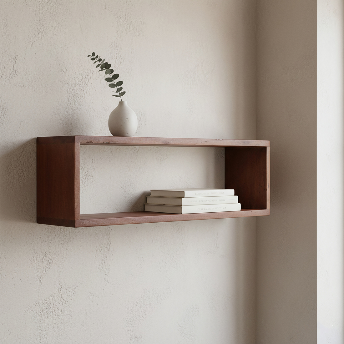 Factory rectangular open wall shelf large