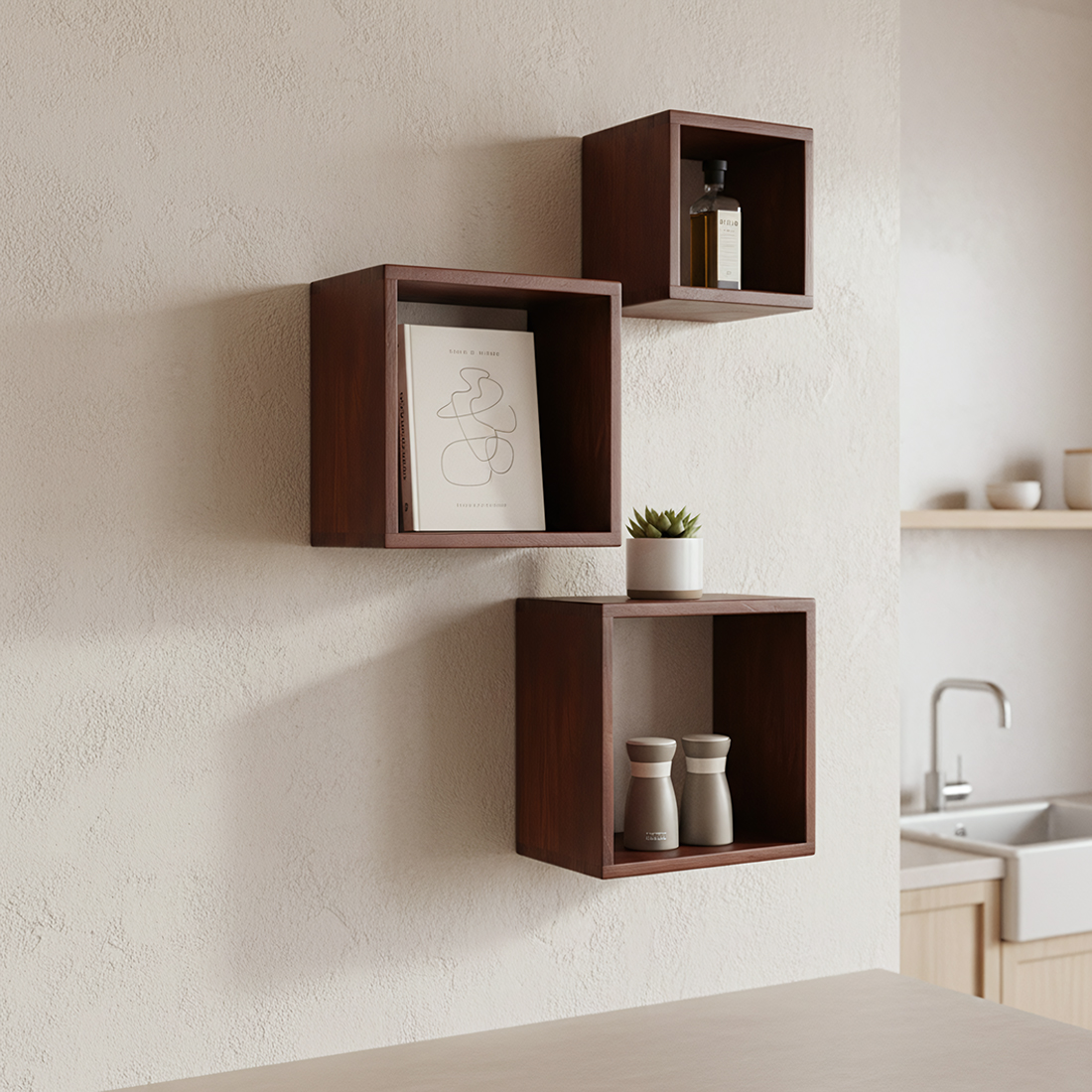 Factory Cube open wandplank, set van 3 - Afbeelding 4