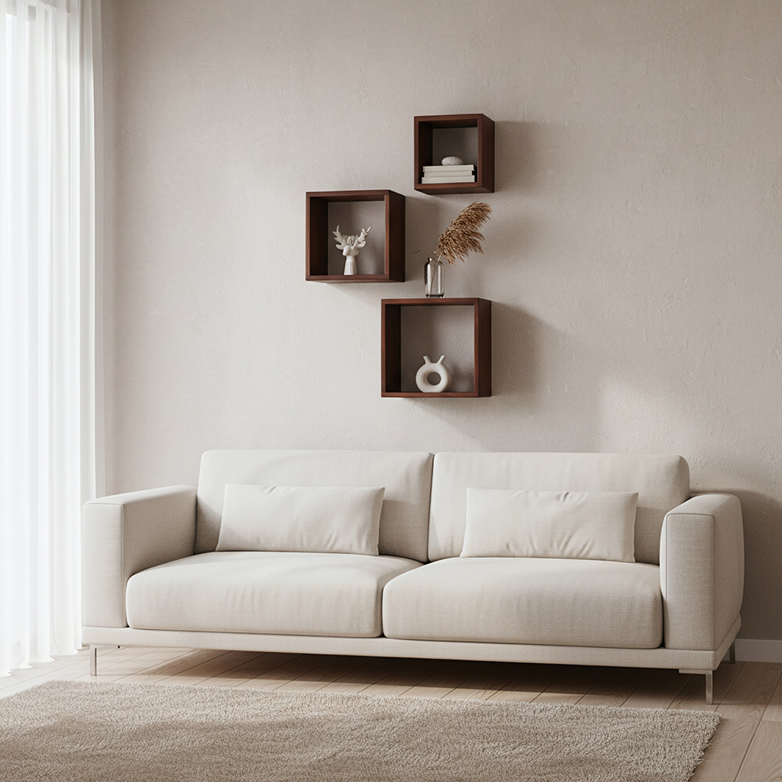 Factory Cube open wandplank, set van 3 - Afbeelding 2