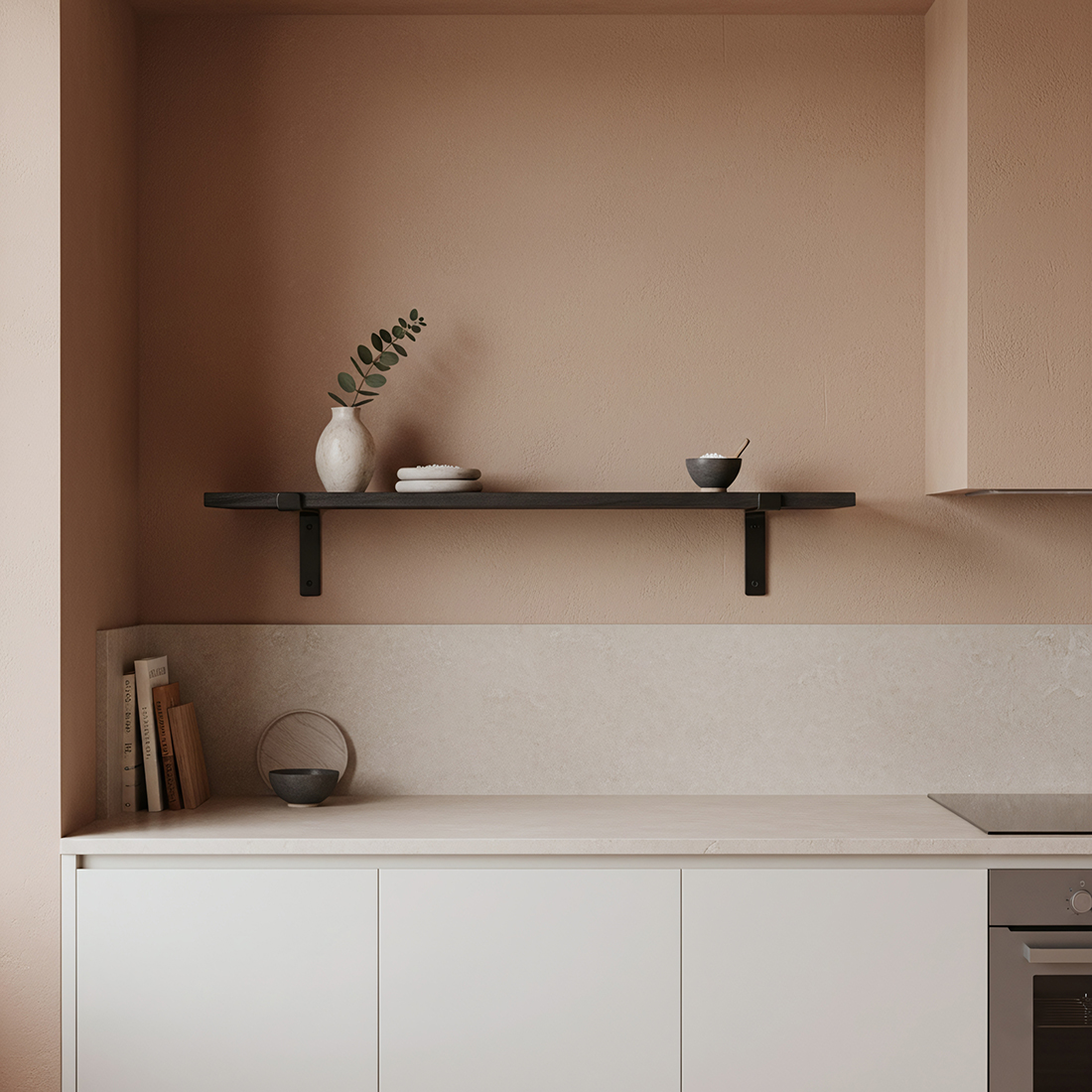 Factory black wall shelf 80 cm - Image 8