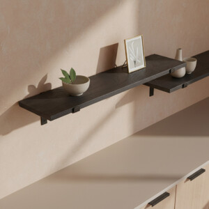 Factory black wall shelf 80 cm