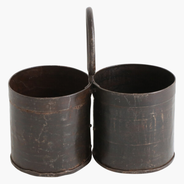 BSIR00017_2 Ijzeren opbergbakje met handvat dubbel