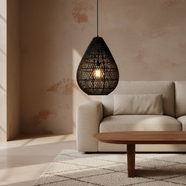 Maze lamp drop black