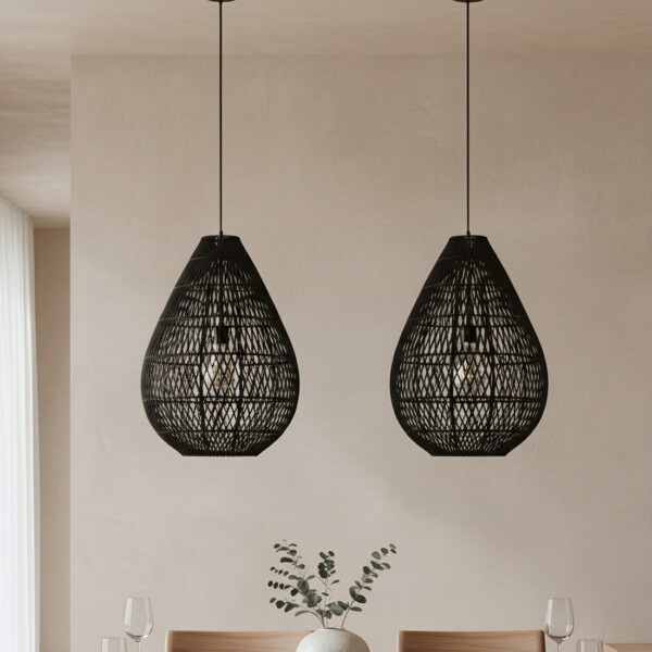 Maze hanglamp Drop zwart