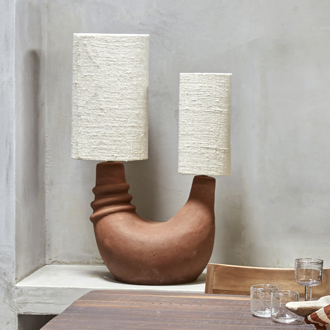 Terra tafellamp Denise naturel