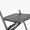 Iron folding bistro chair silver