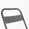 Iron folding bistro chair silver