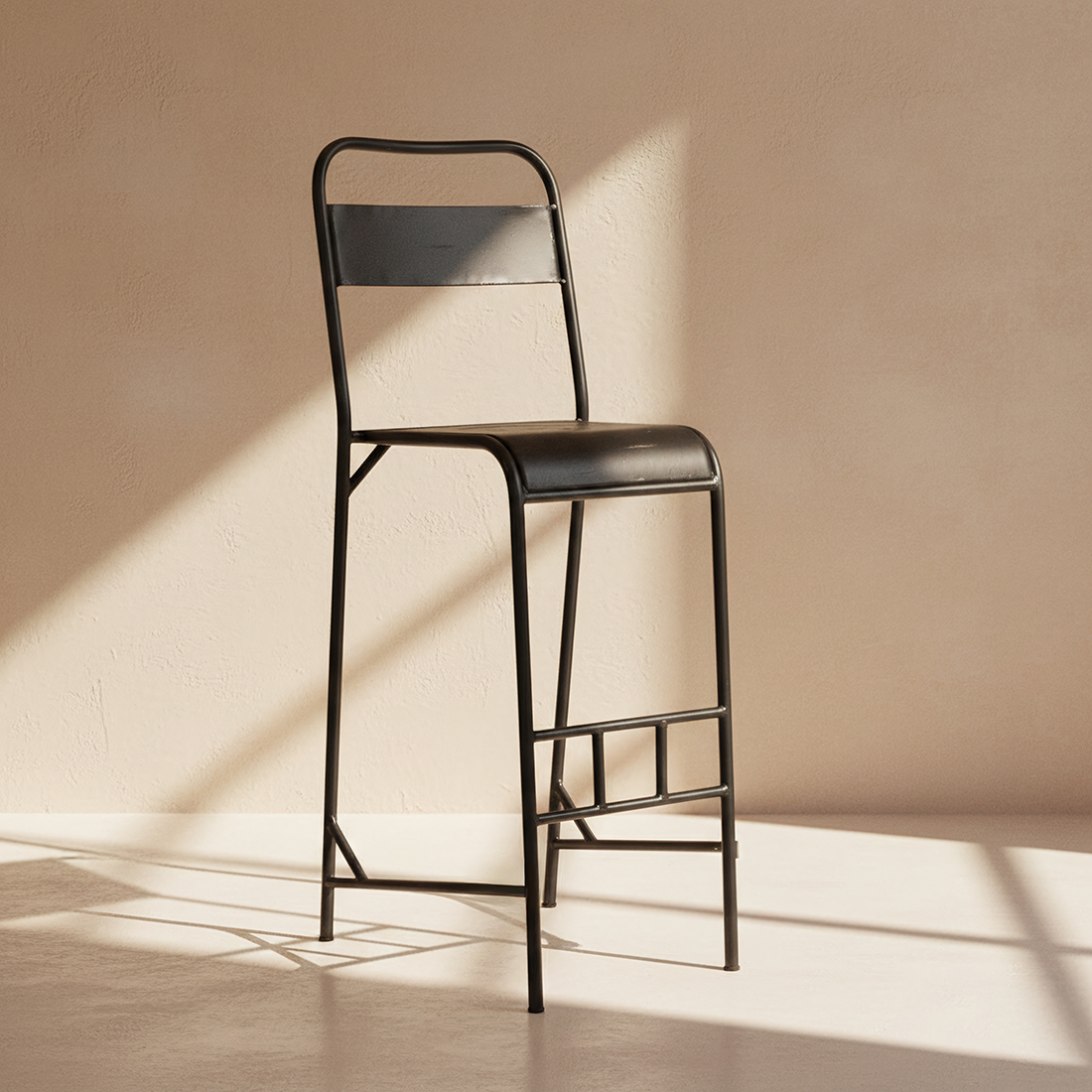 Java iron bar chair black