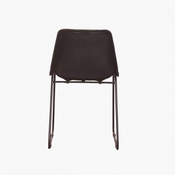 Leren kuipstoel 'Glove' zwart