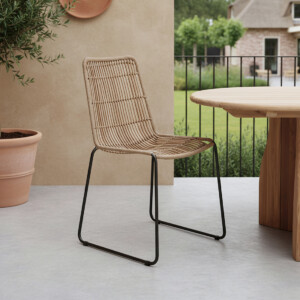 Jane slim outdoor chair natural