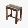 Scrapwood stool rectangular