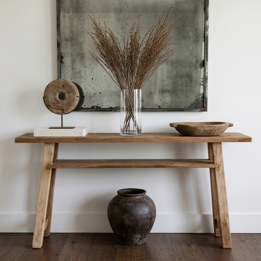 TAFA00014_52 Farmwood consoletafel dubbele top
