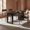 Bullnose dining table mix black