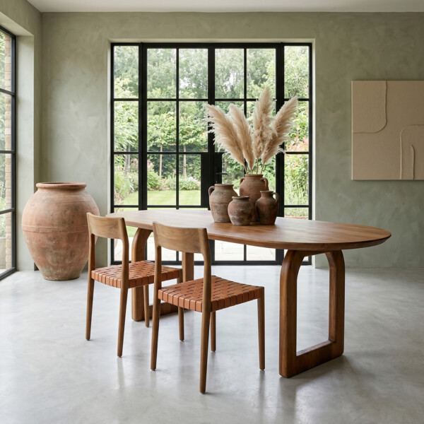 TAMW00040A_50 Bullnose dining table open brown
