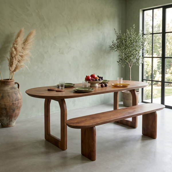 TAMW00040A_53 Bullnose dining table open brown