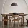 Bullnose dining table mix brown