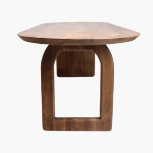 Bullnose dining table mix brown