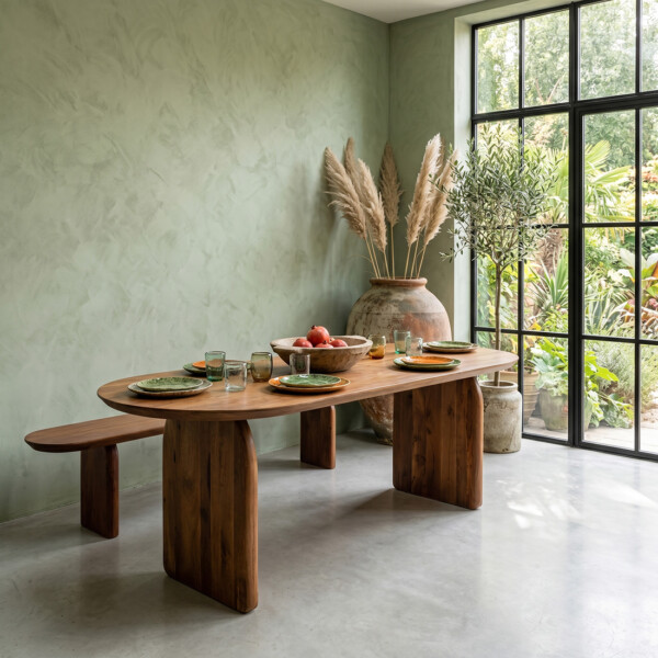 TAMW00041B_51 Bullnose dining table closed brown