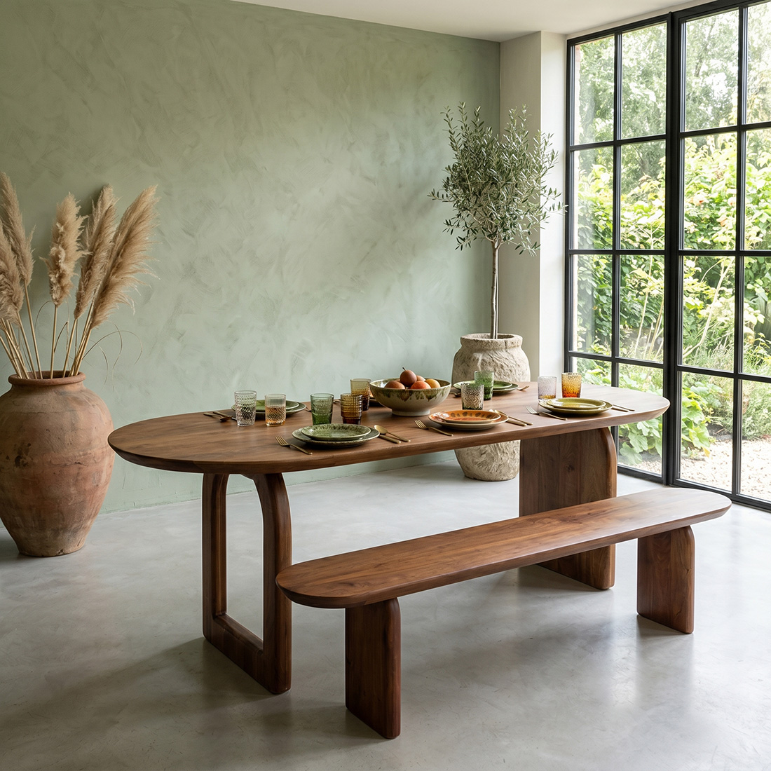 TAMW00042_50 Bullnose eettafel mix bruin