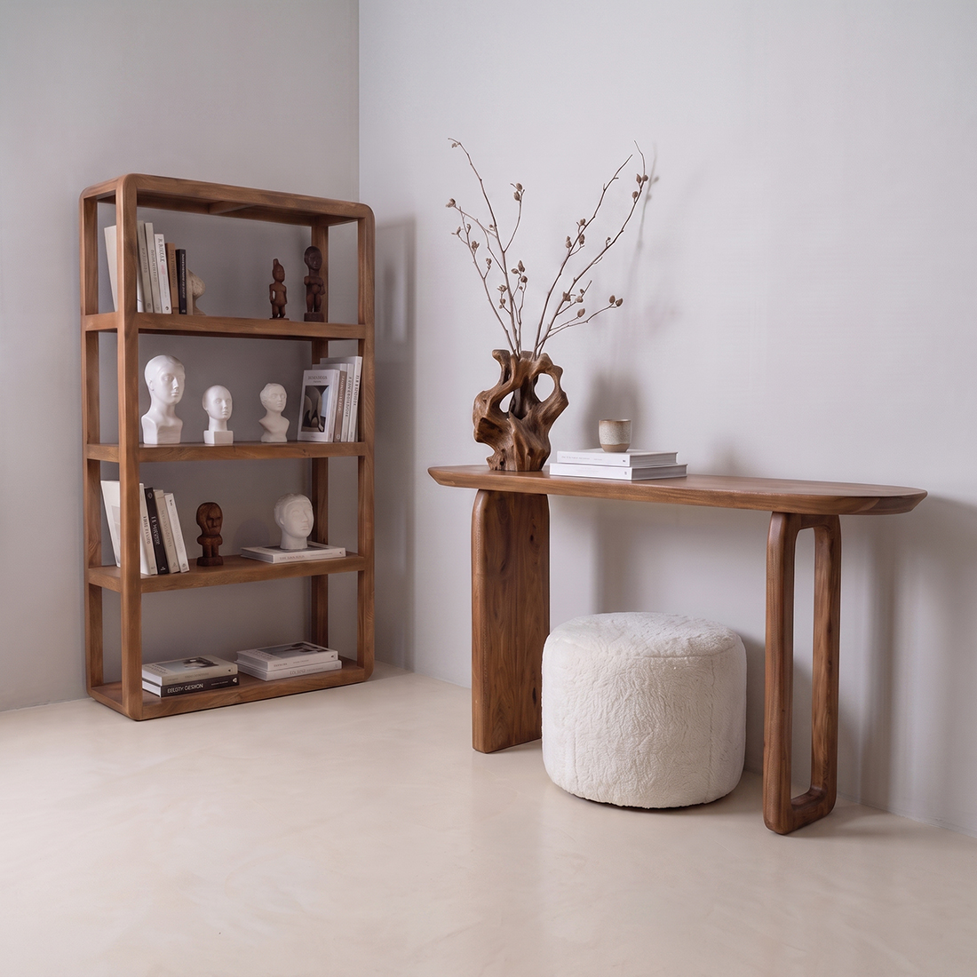Bullnose console brown