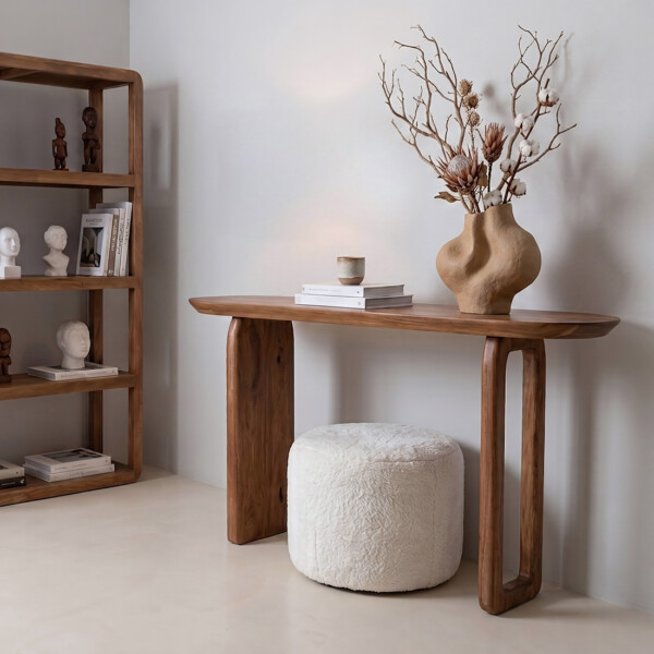 Bullnose console brown
