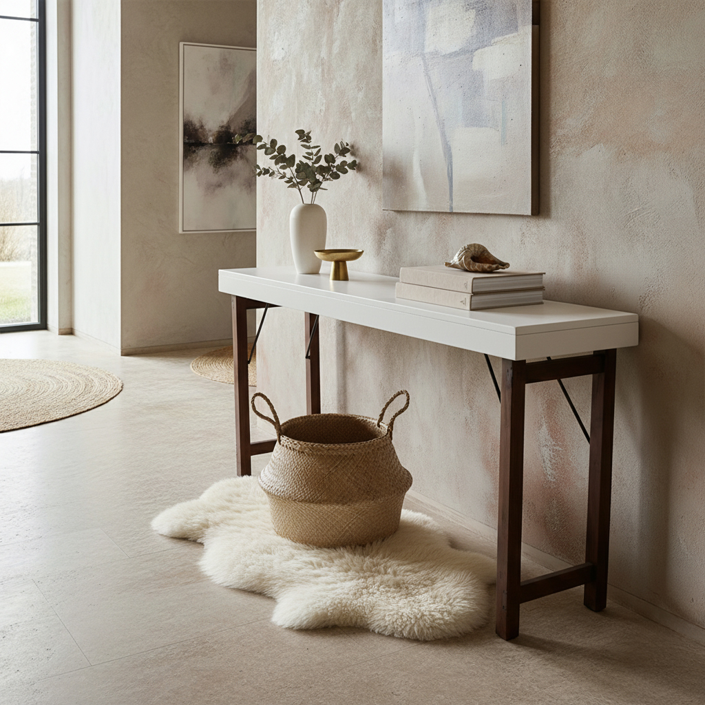 Console tafel wit opklapbaar