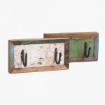 Scrapwood coat hanger 2 hook