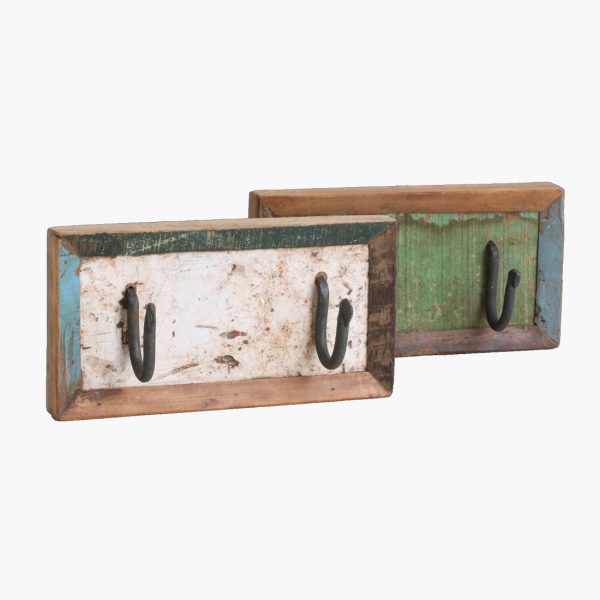 Scrapwood coat hanger 2 hook