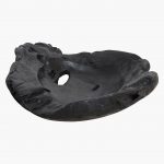 Teakhouten schaal XL zwart