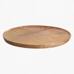 Ronde teakhouten schaal L, 38 cm