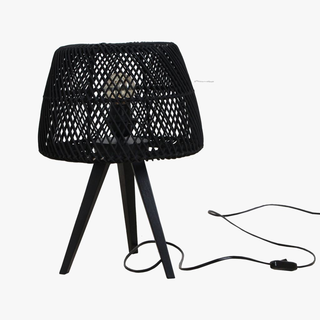 Maze driepoot tafellamp zwart