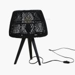 Maze tripod table lamp black