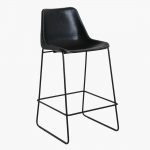 Sol Y Luna bar chair iron & black leather