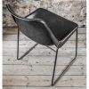 Sol Y Luna dining chair iron & black leather