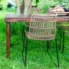 Jane slim outdoor chair natural