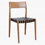 Freya dining chair black leather