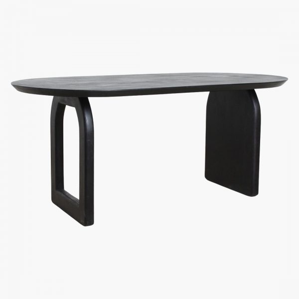 Bullnose dining table mix black