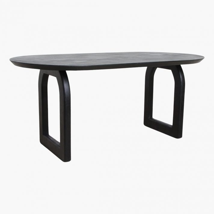 Bullnose eettafel open zwart