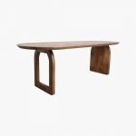 Bullnose dining table mix brown