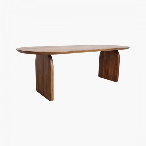 Bullnose eettafel gesloten bruin