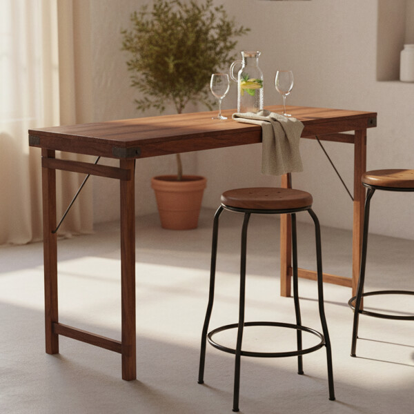 Markt bartafel bruin opklapbaar